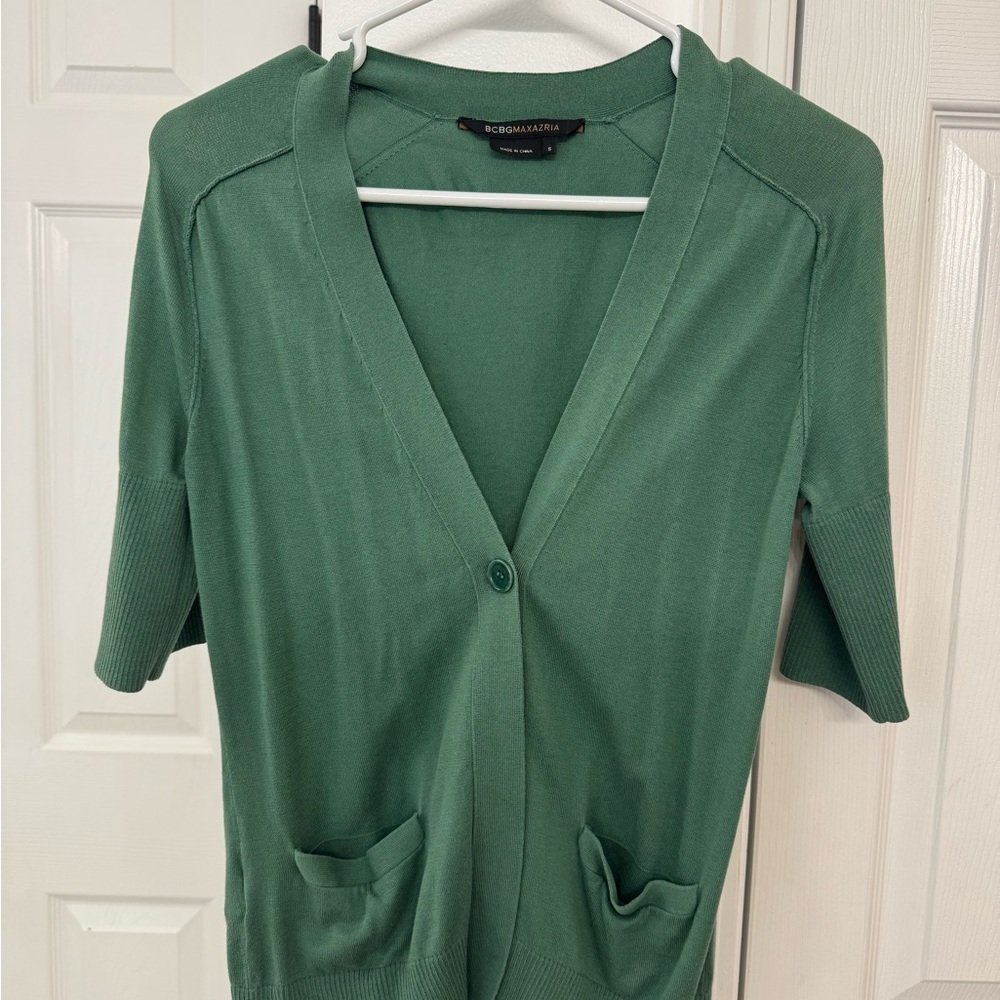BCBGMaxAzria Forest Green Knit Cardigan